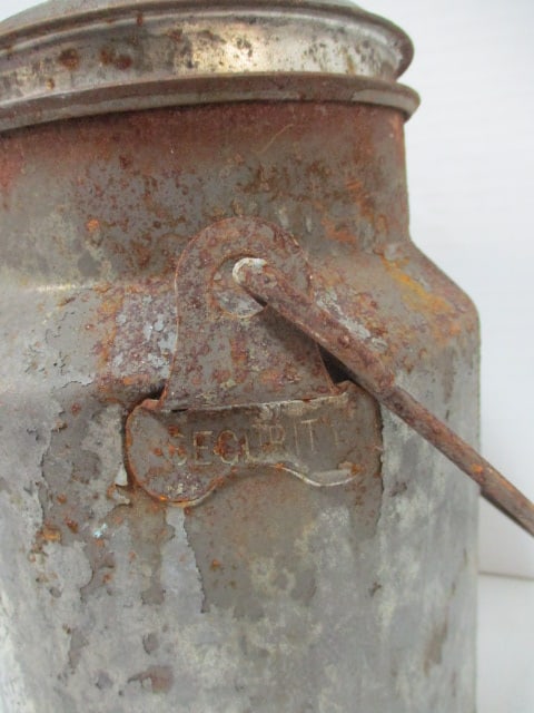 Vintage Galvanized Milk Can - 2