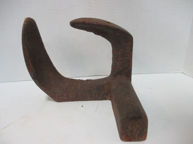 Antique Cast Iron Cobbler's Shoe Last Anvil with Square Mounting Shank: 7"h, Local Pickup Only