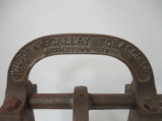 Antique Wilson, McCallay Tobacco Co. "Big Ring" Hand Crank Plug Tobacco Cutter - 2