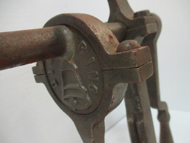 Antique Wilson, McCallay Tobacco Co. "Big Ring" Hand Crank Plug Tobacco Cutter - 4