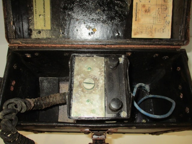 Old GTE Automatic Electric Portable Field Telephone - 2