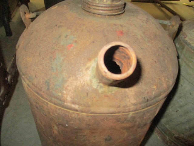 Old P. Wall 5 Gallon Metal Gas Can with Bail Handl - 3