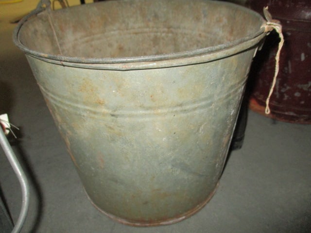 Two Galvanized Pails and Well Water Pail - 4