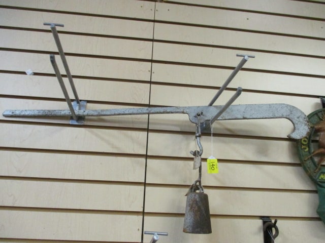 Antique Cotton/Bale Beam Scale: 33" long, Local Pickup Only