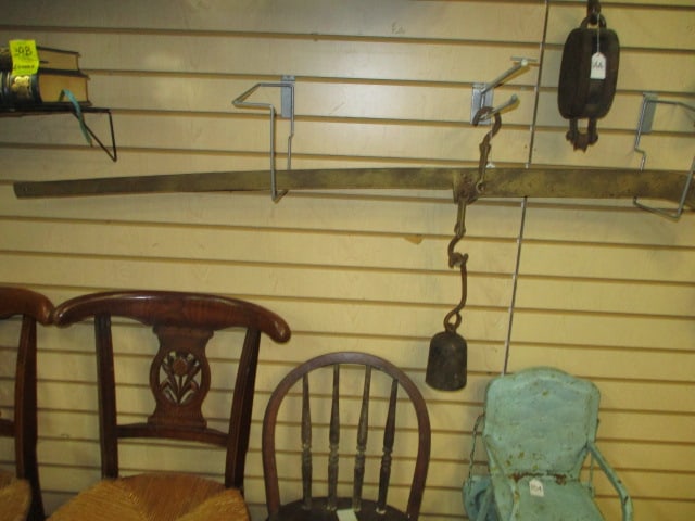 Antique Cotton/Bale Beam Scale: 54" long, Local Pickup Only