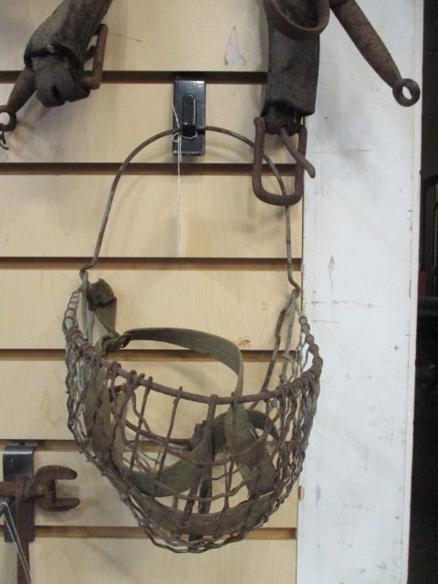 Vintage Primitive Farm Animal Wire Muzzle: .
