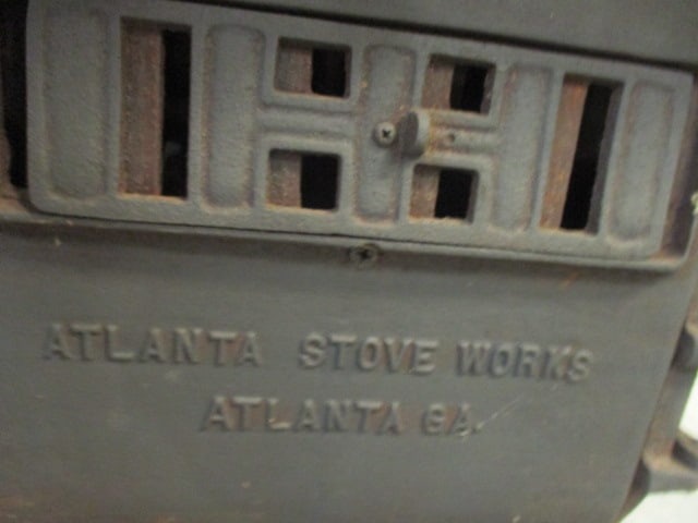 Antique Atlanta Stove Works Cast Iron Wood Burning Stove - 9