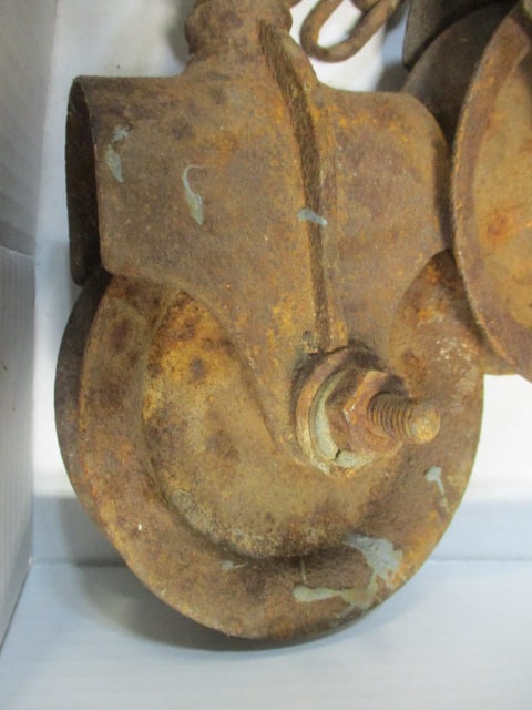 Two Old Iron Pulleys - 2