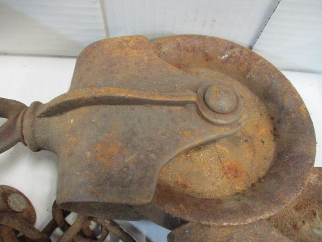 Two Old Iron Pulleys - 3