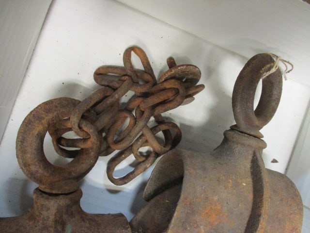 Two Old Iron Pulleys - 4