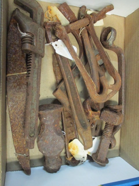 Old Rusty Hammer Heads and Implements: see pictures and preview for devices