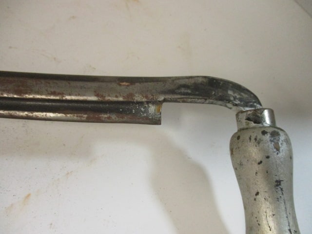 Old Painted Silver 15" Wood Handle Draw Blade - 3
