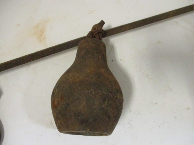 Antique Primitive Star Cast Iron Balance Beam Scale Arm with Counter Weight - 3