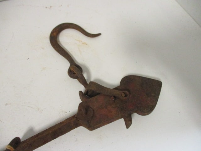 Antique Primitive Cast Iron Balance Beam Scale Arm with Counter Weight - 2