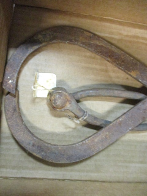 Vintage Primitive Cast Iron Tongs - 3
