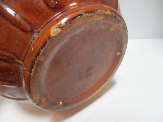 Vintage Brown Drip Glaze American Pottery Jardiniere Planter - 3