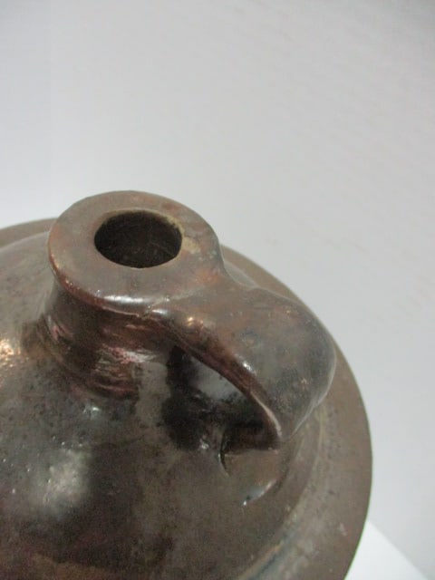 Antique Brown Glazed Shoulder Jug with Applied Handle - 2