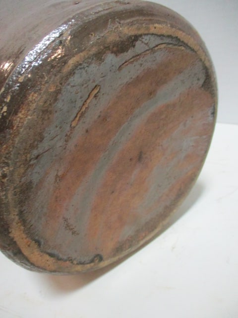 Antique Brown Glazed Shoulder Jug with Applied Handle - 4
