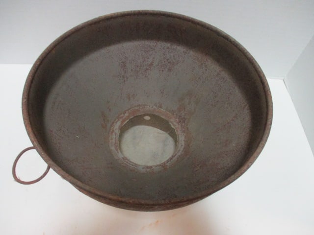 Vintage Galvanized Steel Straining Funnel with Wire Mesh Screen - 2