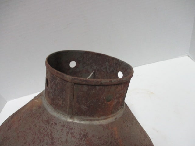 Vintage Galvanized Steel Straining Funnel with Wire Mesh Screen - 4