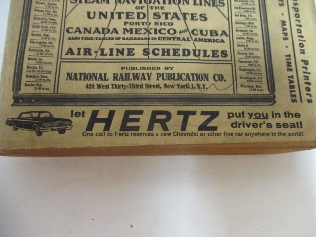 1962 "The Official Guide of the Railways and Steam Navigation Lines of The United States - 3