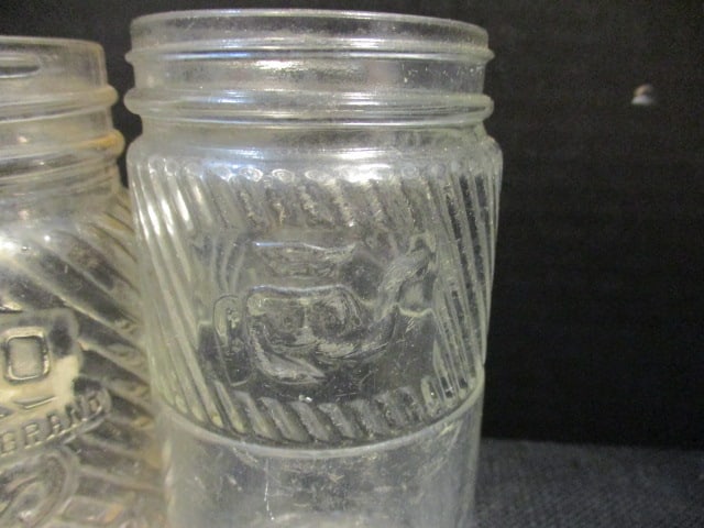 Various Size Vintage "Jumbo Peanut Butter" Glass Jars - 4