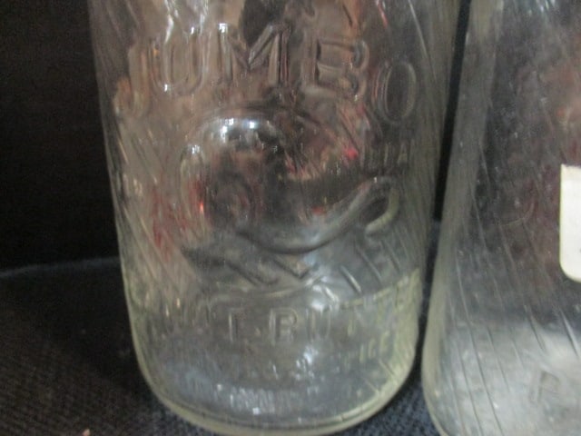 12 Vintage "Jumbo Peanut Butter" 1 lb. Glass Jars - 3