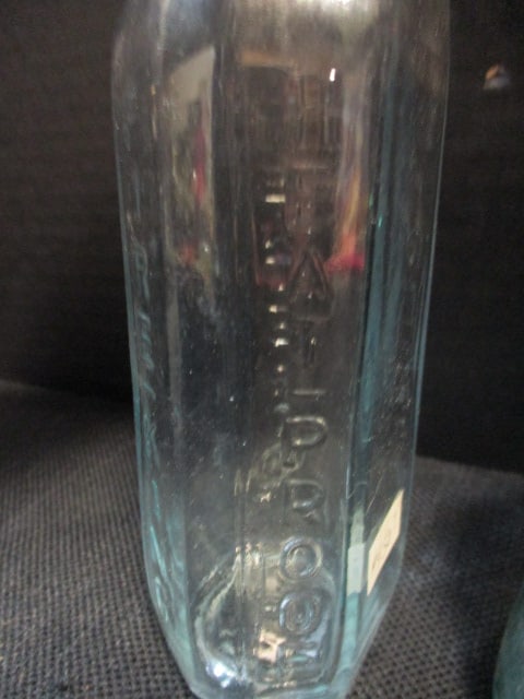 Two Vintage Glass Insulators and Old Fire King Baby Bottle - 3