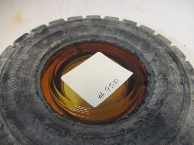 Vintage "Industrial Bergougnan" Tire Shape Advertisement Ashtray with - 3