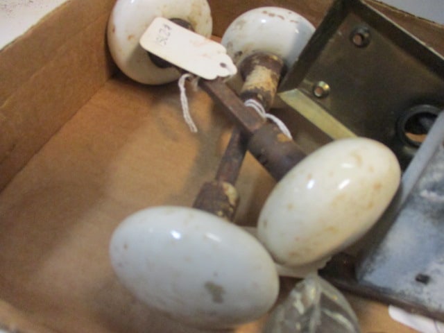 Antique Porcelain and Glass Door Knobs - 3