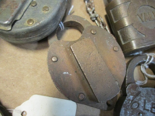Six Vintage Padlocks - 6