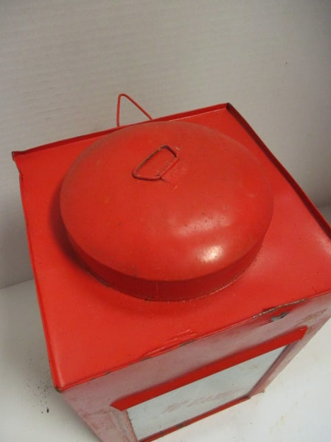 Painted Red "1 Cent Candy" General Store Countertop Tin - 2