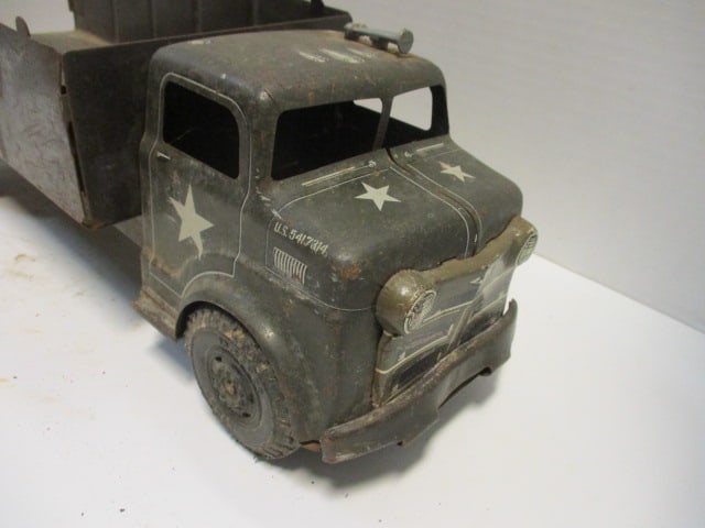 Vintage Marx Toys Pressed Steel Military Utility Truck - 2