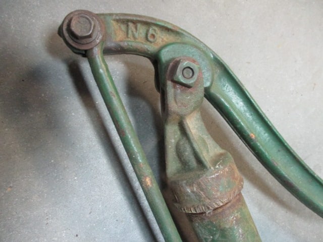 Old No. 6 Lever Action Barrel Pump with Cast Iron Head - 2