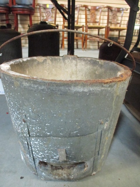 Vintage 12" Portable Charcoal Brazier with Fireclay Liner: Local Pickup Suggested