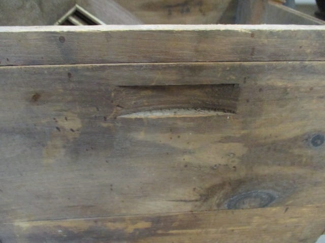 Old Rustic Wooden Crate and Two Wood Picture Frames - 5