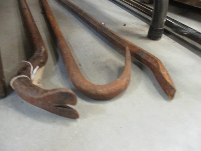 Three Old Forged Steel Crow/Pry Bars - 2