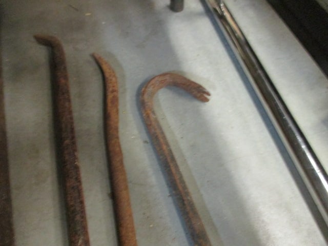 Three Old Forged Steel Crow/Pry Bars - 3