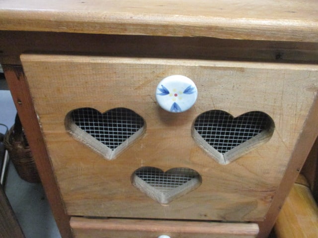 Rustic Potato & Onion Wood Bin - 2