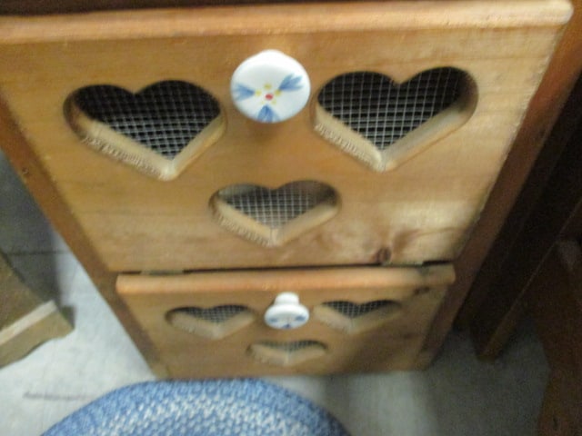 Rustic Potato & Onion Wood Bin - 4
