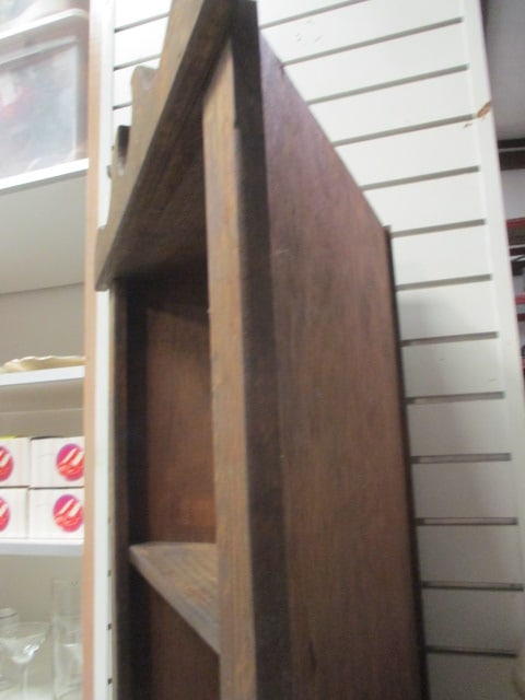 Rustic Wood Corner Cabinet - 7