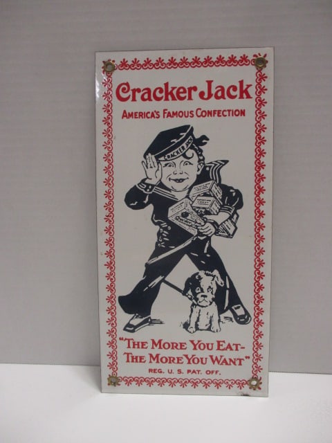 Vtg. Porcelain Adv. Sign (Sailor Jack & His Dog)