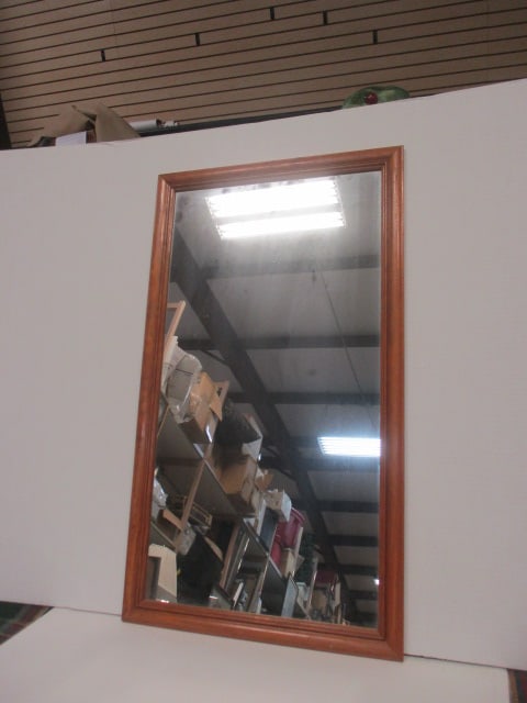 Wood Framed Wall Mirror (1 of 4)