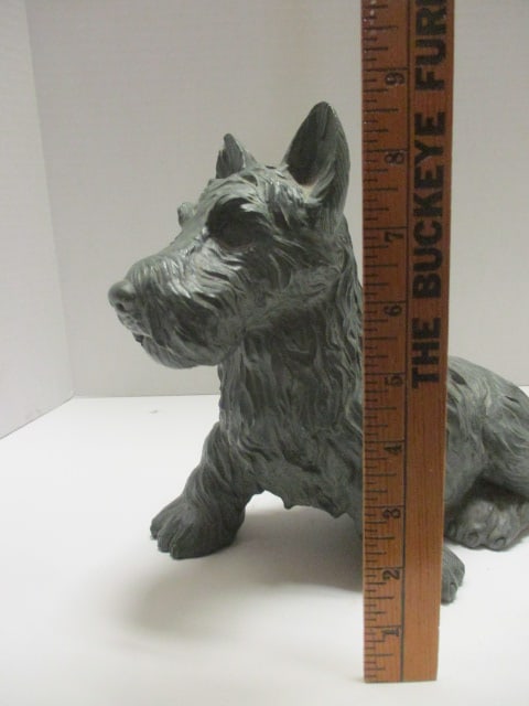 Resin 'Scottie' Dog Gray Sculpture - 7