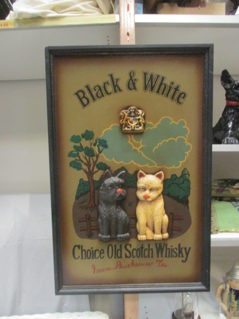 Choice Old Scotch Whiskey Vtg. 3D Wood Adv. Sign