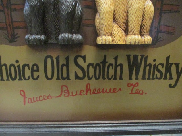 Choice Old Scotch Whiskey Vtg. 3D Wood Adv. Sign - 5
