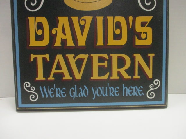 David's Tavern Pressed Wood Adv. Sign - 4