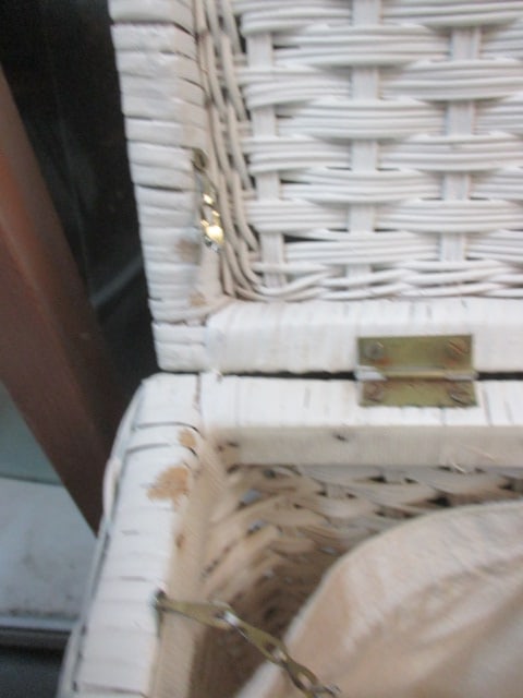 White Wicker Clothes Hamper - 5
