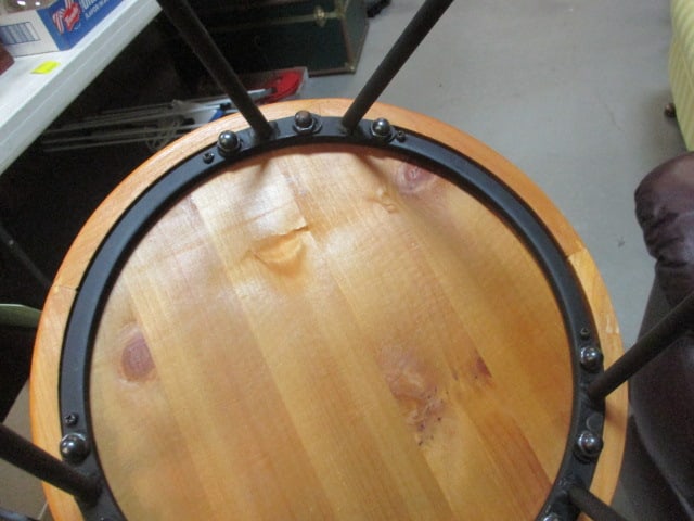 Wood Top w/Metal Hairpin Legs Table - 5