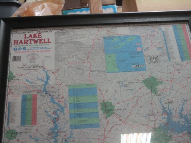 Lake Hartwell Framed Map - 2